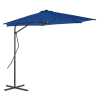 vidaXL Záhradný slnečník, oceľová tyč, modrý 300x230 cm