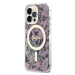 Plastové puzdro Guess na Apple iPhone 14 Pro GUHMP14LHCFWSP Flowers IML MagSafe ružové