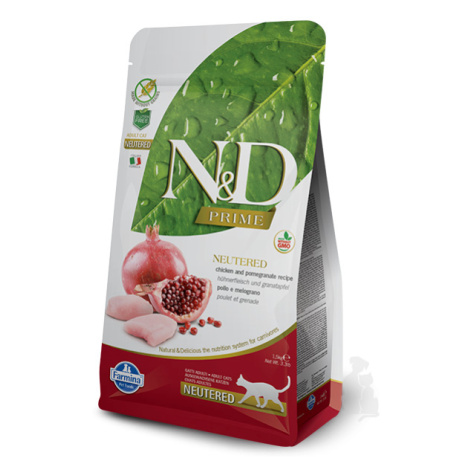 N&D PRIME CAT Neutered Chicken&Pomegranate 1,5kg zľava