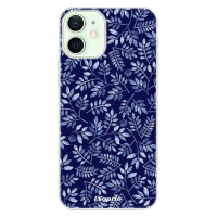 Odolné silikónové puzdro iSaprio - Blue Leaves 05 - iPhone 12 mini