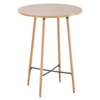 KONDELA Imam okrúhly barový stôl dub