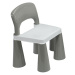 New Baby Detská sada stolíka a stoličiek 3 ks, sivo-biela