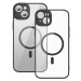Kryt Baseus Frame Transparent Magnetic Case and Tempered Glass set for iPhone 14 Plus (black)