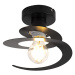 Inteligentné stropné svietidlo s čiernym špirálovým tienidlom vrátane Wifi A60 - Scroll