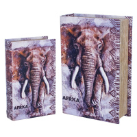 Signes Grimalt  Kniha Box Elephant 2 Jednotky  Košíky, škatule Šedá