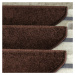 Kobercové nášľapy na schody Eton 24 x 65 cm - farba hnedá