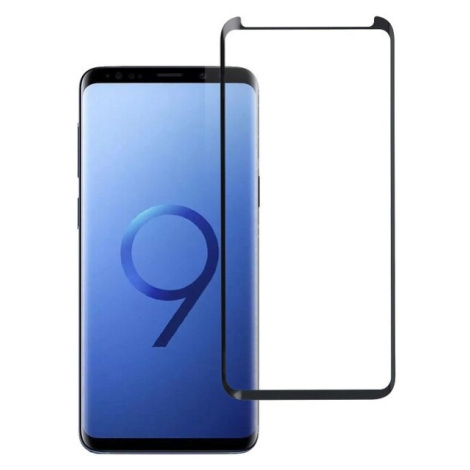 Tempered Glass Blue Star - SAM Galaxy S9+ Full Face (full glue/small size) - black Tempered Glas