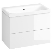 Kúpeľňová skrinka s umývadlom Cersanit Medley 80x61,5x45 cm biela lesk S801-351-DSM