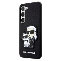 Karl Lagerfeld Saffiano Karl and Choupette Kryt pre Samsung Galaxy S23 Plus, Čierny