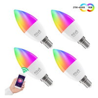 Smart LED žiarovka E14 4,5 W RGB NOUS P4/4pack WiFi Tuya sada 4ks