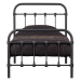 Čierna jednolôžková posteľ s roštom 90x200 cm Moos – WOOOD