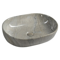 DALMA keramické umývadlo 59x42x14 cm, grigio MM413