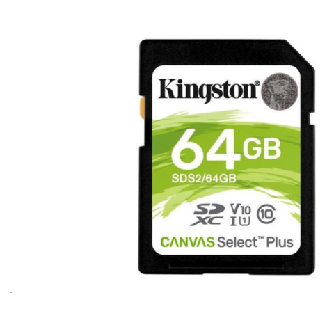 Kingston 64GB SecureDigital Canvas Select Plus (SDXC) 100R Class 10 UHS-I