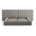 Sivá čalúnená dvojlôžková posteľ s úložným priestorom a roštom 180x200 cm Gina – Milo Casa