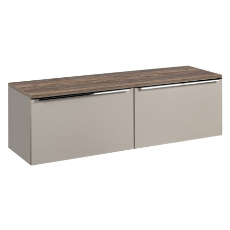 Závěsná skříňka pod umyvadlo SantaFe s deskou 160 cm taupe/dub santa fe vintage Comad