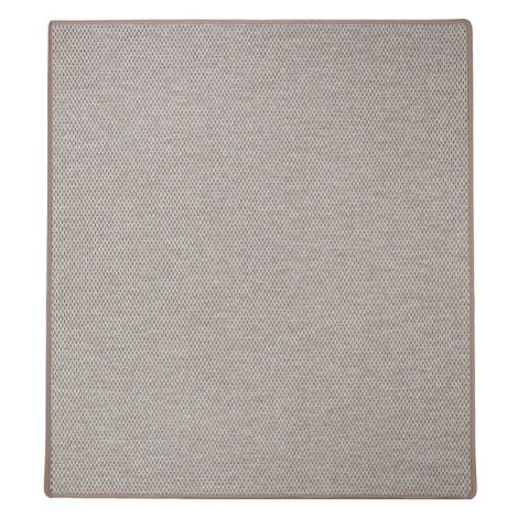 Kusový koberec Nature světle béžový čtverec - 250x250 cm Vopi koberce