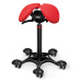 Sedlová stolička SALLI Swing Farba čalúnenia: Koža - PQ červená #05011/PQ, Výška postavy: Vysoká