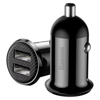 Nabíjačka do auta Baseus Grain Pro Car Charger 2x USB 4.8A (black) (6953156202009)