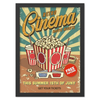 Obraz 40x55 cm Retro Cinema – Wallity