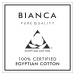 Krémovobiele obliečky na dvojlôžko z egyptskej bavlny 200x200 cm - Bianca