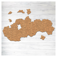 Drevené PUZZLE - Mapa okresov Slovenska , Buk