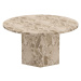 Svetlohnedý mramorový okrúhly konferenčný stolík ø 80 cm Naxos – Actona