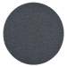 Kusový koberec Nature antracit kruh - 160x160 (průměr) kruh cm Vopi koberce
