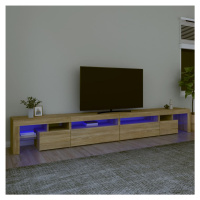 vidaXL TV skrinka s LED svetlami dub sonoma 290x36,5x40 cm