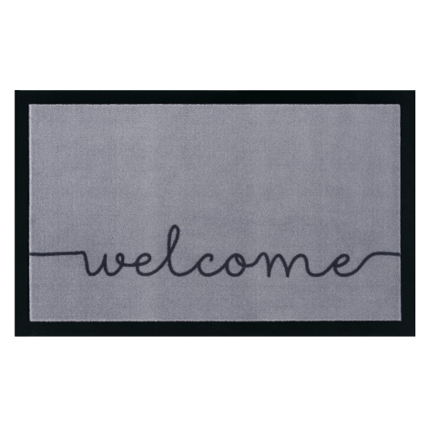 Protiskluzová rohožka Welcome 104511 Grey/Black - na ven i na doma - 40x60 cm Hanse Home Collect