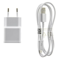 Nabíjačka Samsung EP-TA50EWE + ECB-DU4AWE 8W Travel Charger + microUSB Data Cable White (OOB Bul