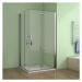 H K - Štvorcový sprchovací kút MELODY R808, 80x80 cm sa zalamovacím dverami vrátane sprchovej va