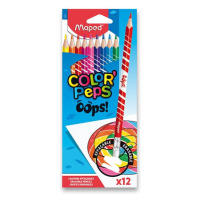 Pastelky s gumou Maped Color'Peps Oops - 12 farieb