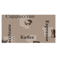Gumený obrus Cappuccino karamel 385-9008 140 cm. Tovar na mieru.