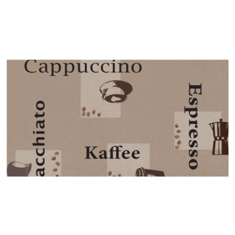 Gumený obrus Cappuccino karamel 385-9008 140 cm. Tovar na mieru. MERKURY MARKET