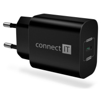 CONNECT IT Voyager2 nabíjací adaptér 1×USB-C čierny 25W PD