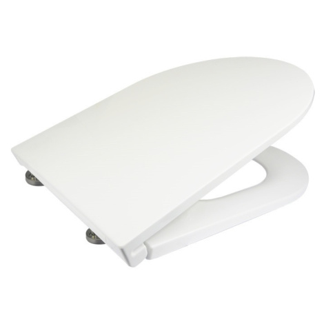 Samozatváracie WC sedátko slim, duroplast, biele, s odnímateľnými pánty CLICK CSS113S MEREO