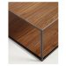 Hnedý konferenčný stolík s doskou v dekore orechového dreva 80x80 cm Yona - Kave Home