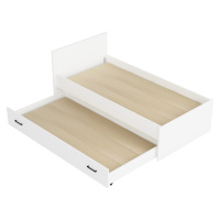 Biela detská posteľ s výsuvným lôžkom 90x190 cm Sofia – Kalune Design