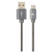 Kabel CABLEXPERT CC-USB2S-AMCM-2M-BG USB 2.0 AM na Type-C kabel (AM/CM), 2m, metalická spirála, 