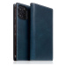 SLG Design puzdro D7 Italian Wax Leather pre iPhone 14 Pro Max - Blue