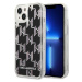 Plastové puzdro Karl Lagerfeld na Apple iPhone 14 Pro Max KLHCP14XLMNMK Monogram Liquid Glitter 