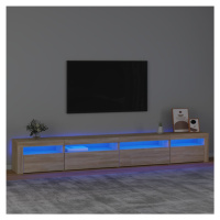 vidaXL TV skrinka s LED svetlami dub sonoma 270 x 35 x 40 cm