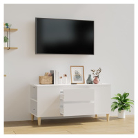 vidaXL TV skrinka biela 102x44,5x50 cm spracované drevo