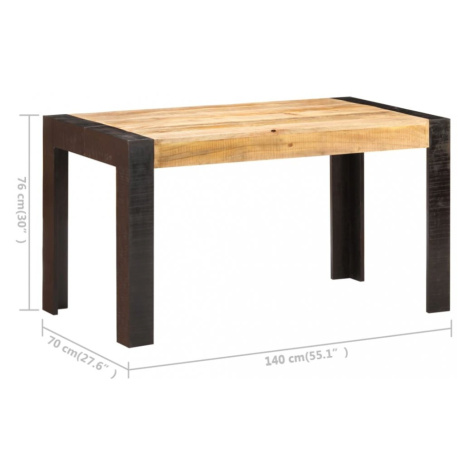 Jedálenský stôl masívne drevo Dekorhome 140x70x76 cm,Jedálenský stôl masívne drevo Dekorhome 140 vidaXL