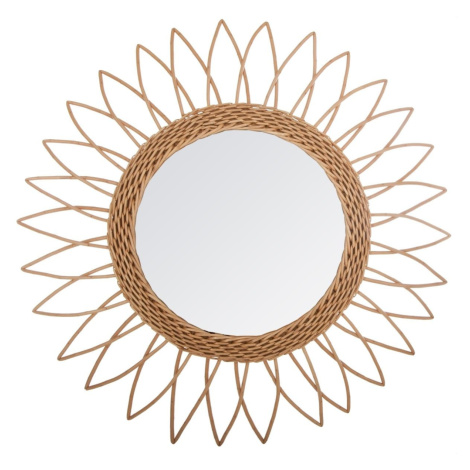Prútené zrkadlo Sun 50 cm hnedé DekorStyle