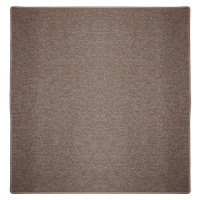 Kusový koberec Astra hnědá čtverec - 133x133 cm Vopi koberce