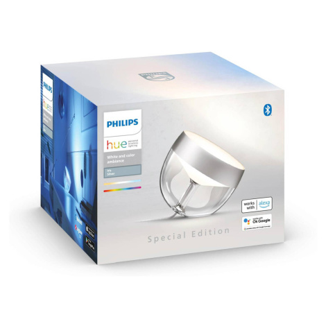 Philips Hue Iris WACA stolná LED lampa, strieborná