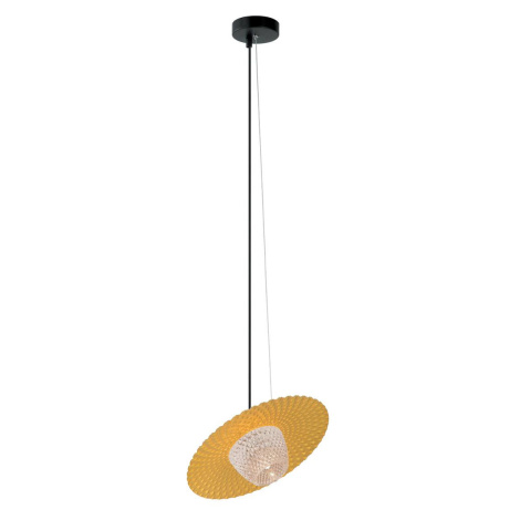 Závesná lampa Carmen, 1-plameňová, zlatá