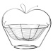 Kovový stojan s košíkom Casa Selección Orchard Apple