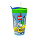 LEGO® ICONIC Boy pohár so slamkou - modrá / zelená